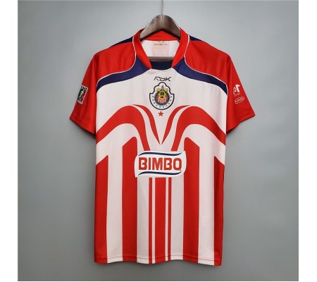 Chivas Guadalajara 06/07 Home White&Red Soccer Jersey